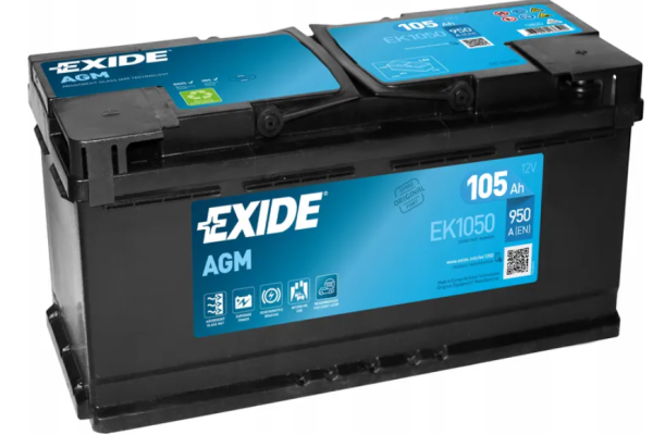 Ogłoszenie - Akumulator 105Ah 950A Exide AGM start&stop - Police - 949,00 zł