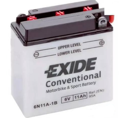 Ogłoszenie - Akumulator motocyklowy Exide 6N11A-1B 6V 11Ah 95A EN P+ - Police - 95,00 zł
