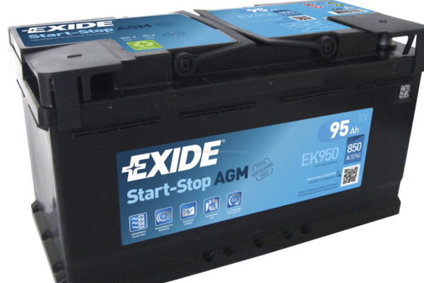 Ogłoszenie - Akumulator 95Ah 850A EN Exide agm start stop EK950 - Chojnice - 830,00 zł