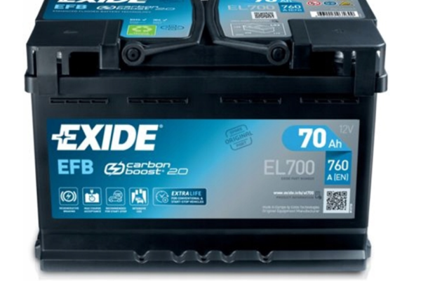 Ogłoszenie - Akumulator 70Ah 760A Exide Efb start stop EL700 Prawy Plus - Chojnice - 520,00 zł