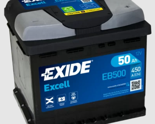 Ogłoszenie - Akumulator 50Ah 450A Exide Excell EB500 EN Prawy plus - Chojnice - 259,00 zł