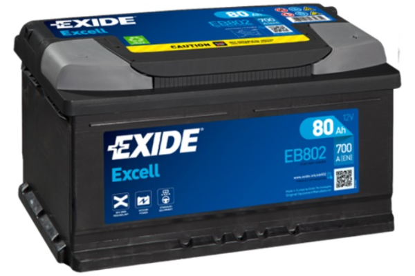Ogłoszenie - Akumulator 80Ah 700A Exide Excell Eb802 En prawy plus - Chojnice - 419,00 zł