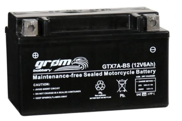 Ogłoszenie - Akumulator motocyklowy GROM gtx7a-bs 12v 6ah 120a L+ - Police - 110,00 zł