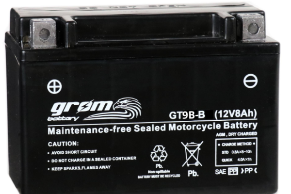 Ogłoszenie - Akumulator motocyklowy 8Ah 120A GROM GT9B-B YT9B L+ - Bydgoszcz - 140,00 zł