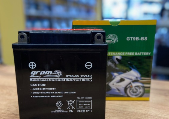 Ogłoszenie - Akumulator motocyklowy 9Ah GROM GT9B-B YT9B 12V 120A L+ - Płock - 140,00 zł