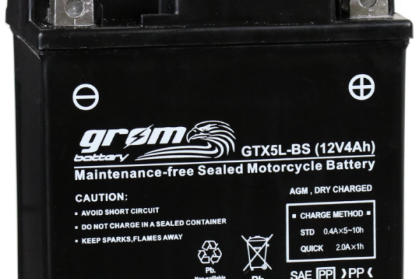 Ogłoszenie - Akumulator motocyklowy 4Ah 80A GROM GTX5L-BS YTX5L-BS P+ - Bydgoszcz - 105,00 zł