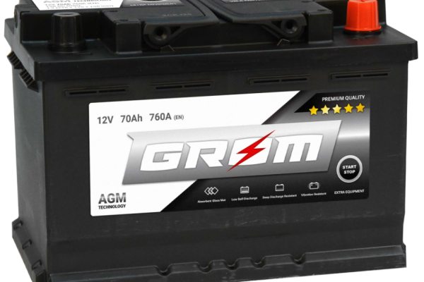Ogłoszenie - Akumulator 70Ah 760A en Grom Agm Start&Stop - Piła - 660,00 zł