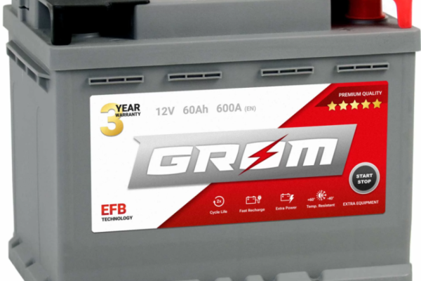 Ogłoszenie - Akumulator 60Ah 600A en Grom EFB - Piła - 470,00 zł