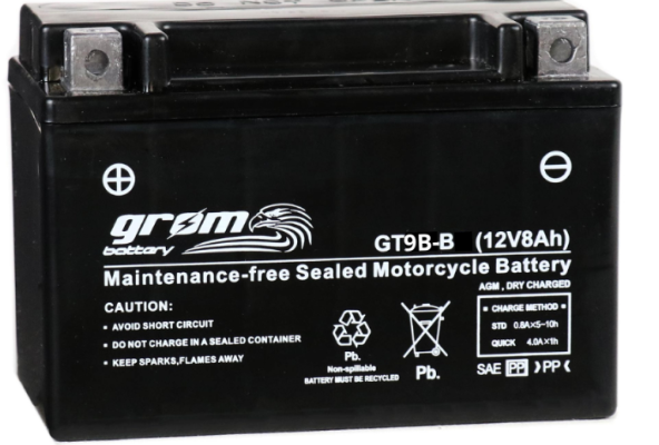 Ogłoszenie - Akumulator motocyklowy Grom GT9B-B 12V 8Ah 120A - Police - 140,00 zł