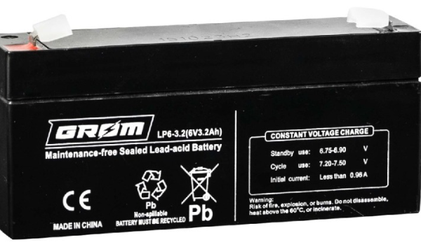 Ogłoszenie - Akumulator Grom LP6-3.2 3.2Ah 6V - Police - 35,00 zł