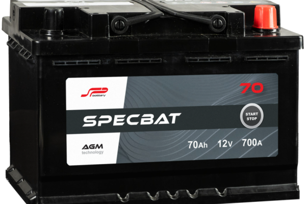 Ogłoszenie - Akumulator 70Ah 700A Specbat agm start&stop Prawy Plus - Chojnice - 590,00 zł