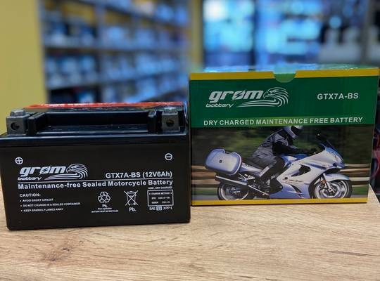 Ogłoszenie - Akumulator motocyklowy GROM GTX7A-BS YTX7A-BS 12V 6Ah 120A L - Piotrków Trybunalski - 125,00 zł