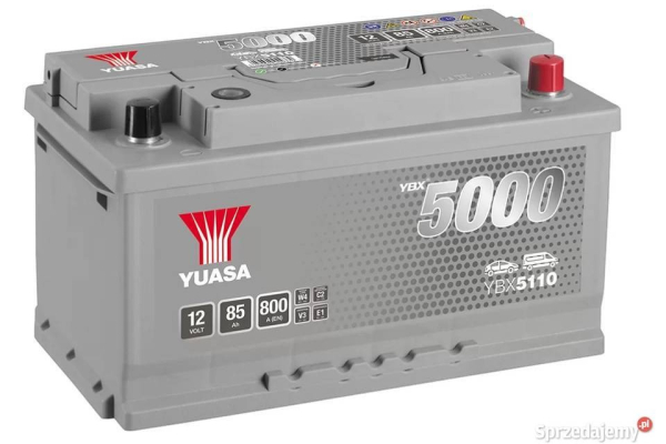 Ogłoszenie - Akumulator 85Ah 800A Yuasa Silver Prawy Plus - Gdynia - 465,00 zł
