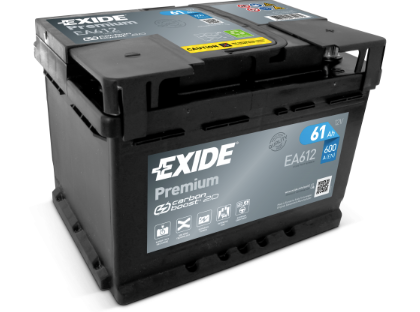 Ogłoszenie - Akumulator 61Ah 600A Exide Premium EA612 - Elbląg - 319,00 zł