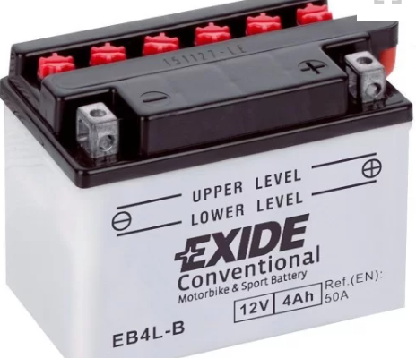 Ogłoszenie - Akumulator motocyklowy 4Ah 50A EN P+ 12V EXIDE EB4L-B YB4L-B PŁOCK CHOPINA 1 - Płock - 65,00 zł