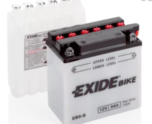 Ogłoszenie - Akumulator motocyklowy 9Ah 100A EN L+ 12V EXIDE EB9-B YB9-B PŁOCK CHOPINA 1 - Płock - 145,00 zł