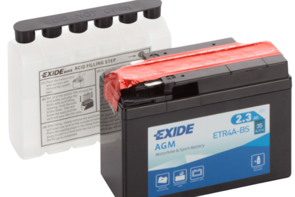 Ogłoszenie - Akumulator motocyklowy 2.3Ah Exide Et4b-bs YT4B-BS 12V 35A prawy plus - Włocławek - 70,00 zł