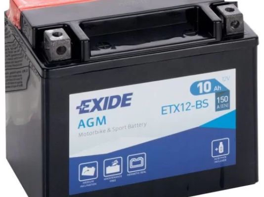 Ogłoszenie - Akumulator motocyklowy Exide ETX12-BS 12V 10Ah 150A - Ostrów Wielkopolski - 175,00 zł