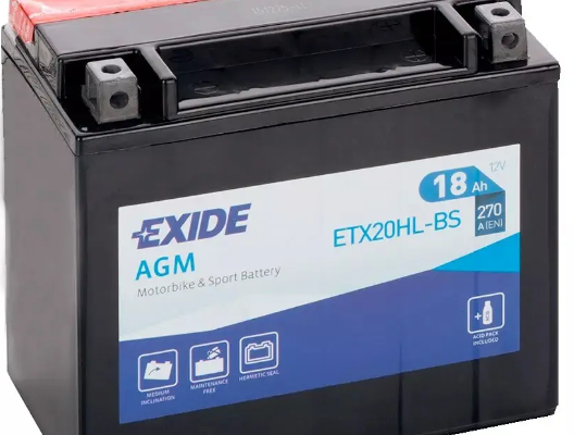 Ogłoszenie - Akumulator motocyklowy 18Ah 270A EXIDE ETX20HL-BS YTX20HL-BS PŁOCK CHOPINA 1 - Płock - 255,00 zł