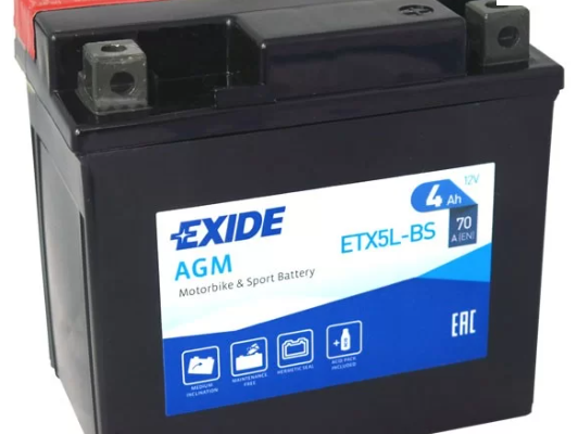 Ogłoszenie - Akumulator 12V 4Ah 70A EXIDE ETX5L-BS - Jastrzębie-Zdrój - 98,00 zł