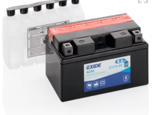 Ogłoszenie - Akumulator motocyklowy 8.6Ah EXIDE ETZ10-BS YTZ10-BS 12V 145 PŁOCK CHOPINA 1 - Płock - 170,00 zł