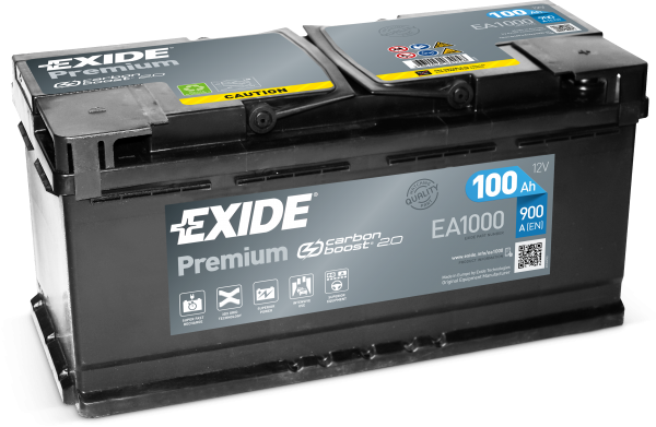 Ogłoszenie - Akumulator 100Ah 900A Exide Premium  EA1000 EN PRAWY PLUS - Konin - 495,00 zł