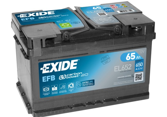 Ogłoszenie - Akumulator 65Ah 650  Exide Start Stop EFB  EL652 PRAWY PLUS - Konin - 530,00 zł