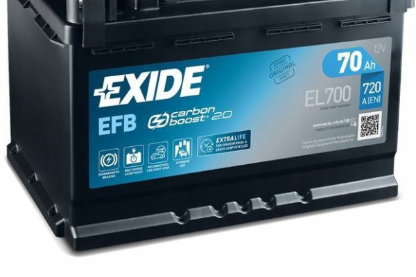 Ogłoszenie - Akumulator 70Ah 760A Exide Efb Start&Stop Prawy Plus - Białystok - 520,00 zł