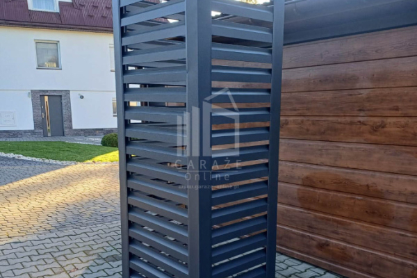 Ogłoszenie - Osłona pompy ciepła 70x50x200 cm antracyt Zabudowa ID857 - Busko-Zdrój - 2 390,00 zł