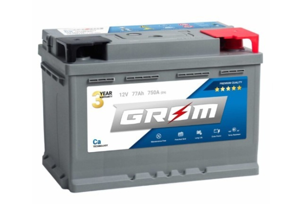 Ogłoszenie - Akumulator GROM Premium 77Ah 750A Prawy Plus - Gdynia - 470,00 zł