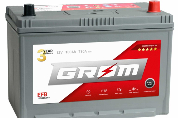 Ogłoszenie - Akumulator 100Ah 780A  GROM EFB START&STOP JAPAN Prawy Plus DTR - Konin - 650,00 zł