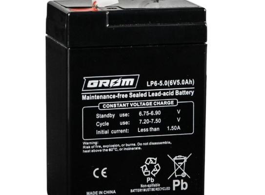 Ogłoszenie - Akumulator GROM LP6 5.0Ah 6V - Gdynia - 35,00 zł