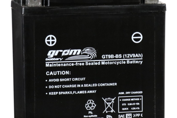 Ogłoszenie - Akumulator motocyklowy 9Ah 120A L+ GROM GT9B-BS YT9B 12V - Konin - 140,00 zł