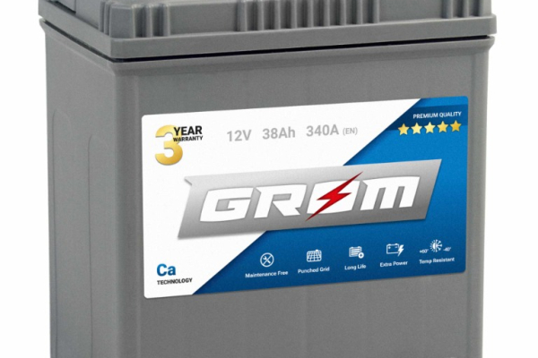 Ogłoszenie - Akumulator  38Ah 340A EN GROM Premium Japan Prawy Plus DTR - Konin - 290,00 zł