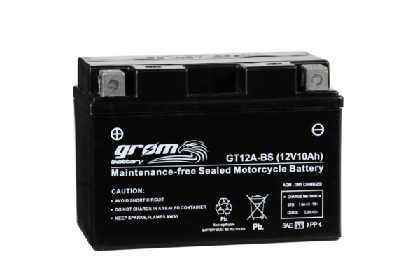 Ogłoszenie - Akumulator motocyklowy 12V 10Ah 180A grom GT12A-BS - Piła - 185,00 zł