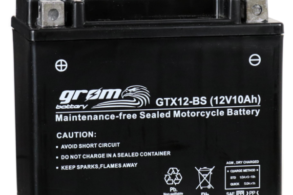 Ogłoszenie - Akumulator motocyklowy 10Ah Grom Gtx12-bs YTX12-BS 12V 180A lewy plus - Włocławek - 175,00 zł