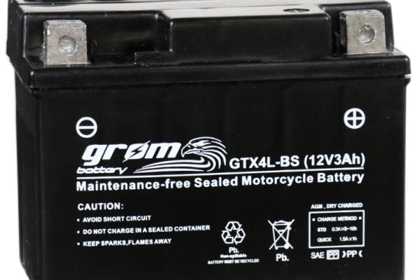 Ogłoszenie - Akumulator motocyklowy 3Ah GROM GTX4L-BS YTX4L-BS 12V 60A P+ PŁOCK CHOPINA 1 - Płock - 80,00 zł