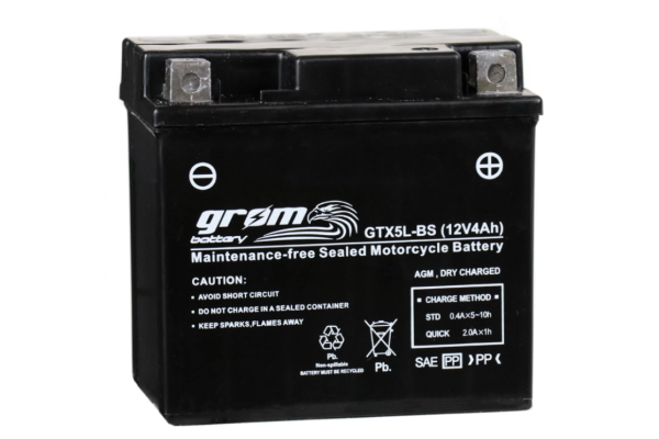 Ogłoszenie - Akumulator motocyklowy 4AH 80A grom GTX5L-BS - Piła - 105,00 zł