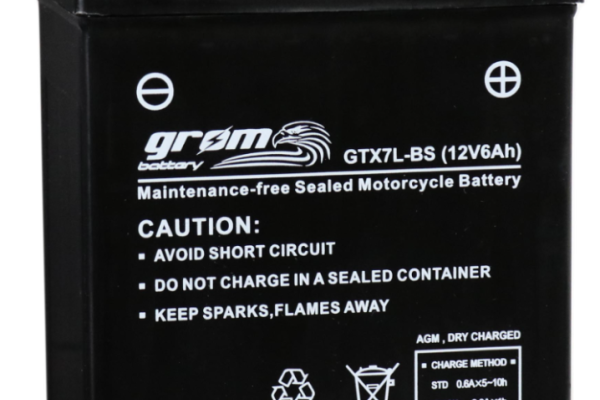 Ogłoszenie - Akumulator motocyklowy 6Ah Grom Gtx7l-bs YTX7L-BS 12V 120A prawy plus - Włocławek - 130,00 zł
