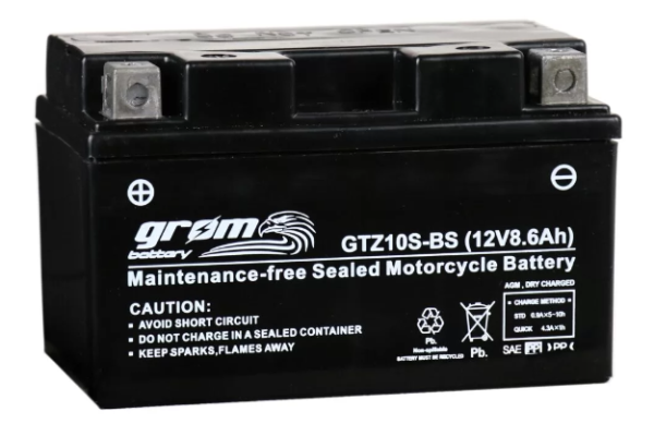 Ogłoszenie - Akumulator GTZ10S-BS YTZ10S-BS 12V 8.6Ah 160A GROM L+ - Poznań - 160,00 zł