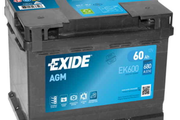 Ogłoszenie - Akumulator 60Ah 680A Exide Agm Start&Stop EK600 - Kalisz - 550,00 zł