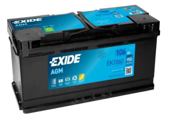 Ogłoszenie - Akumulator 106Ah 950A Exide Agm Start&Stop EK1060 - Kalisz - 949,00 zł