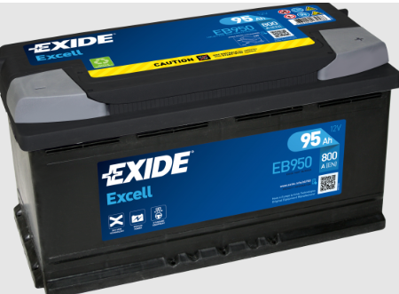 Ogłoszenie - Akumulator 95Ah 800A Exide Excell EB950 Prawy Plus - Kalisz - 470,00 zł