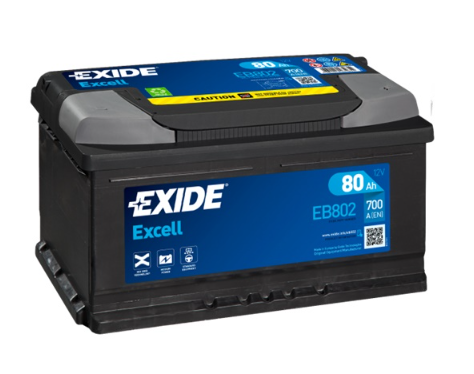 Ogłoszenie - Akumulator 80Ah 700A Exide Excell EB802 Prawy Plus - Kalisz - 419,00 zł