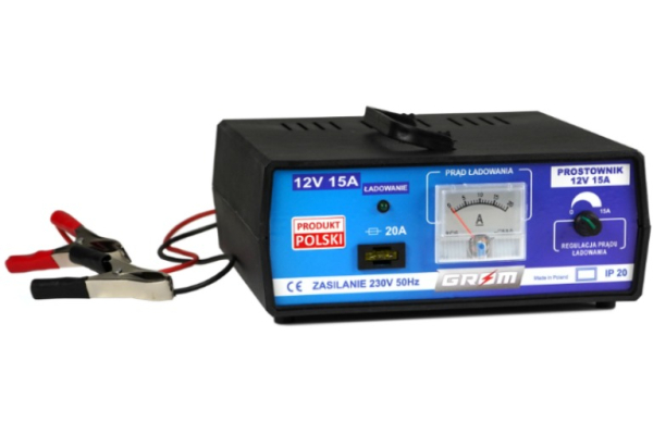 Ogłoszenie - Prostownik 12V 15A z regulacją ładowania Grom - Pabianice - 240,00 zł