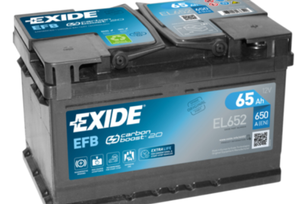 Ogłoszenie - Akumulator 65Ah 650A Exide start&stop EFB EL652 Prawy plus - 530,00 zł