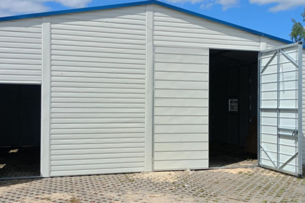 Ogłoszenie - Garaż blaszany/Hala dwuspadowy 9x6m Biały RAL PREMIUM - Kalisz - 34 300,00 zł