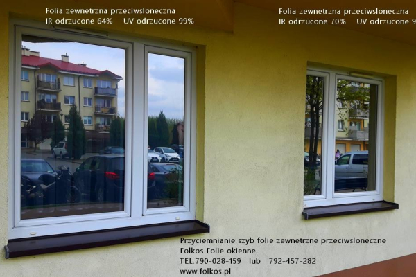 Ogłoszenie - Zewnętrzne przeciwsłoneczne folie na okna Warszawa - Oklejamy okna folią anty UV , anty IR -Folkos folie okienne - Białołęka - 187,00 zł