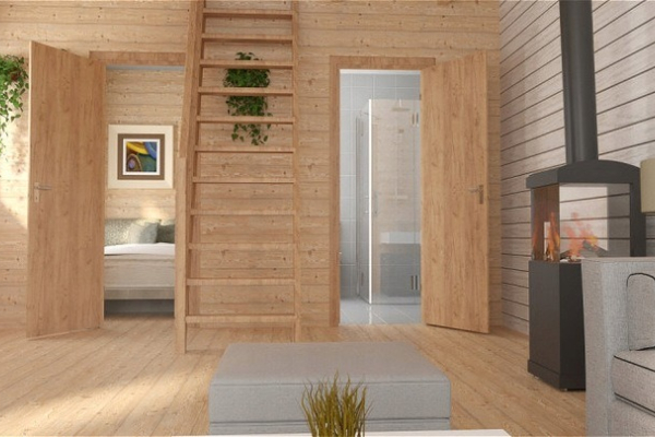 Ogłoszenie - Nowy domek z antresolą do samodzielnego montażu 21,5m2  4,3m/5m - Warszawa - 43 000,00 zł