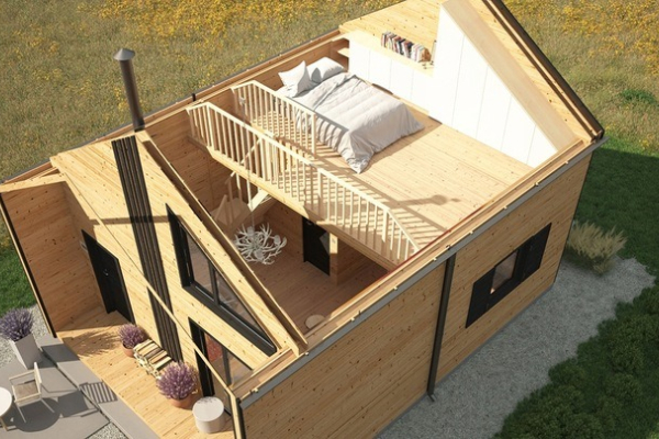 Ogłoszenie - Nowy piętrowy domek do samodzielnego montażu 20m2  4m/5m - Warszawa - 54 000,00 zł